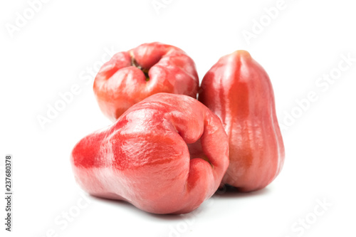 rose apple (chomphu) fresh isolated clipping path on white background photo