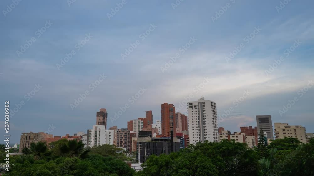 Barranquilla, Colombia Day to Night Skyline Evening Time-lapse Barranquilla, Colombia Day to Night Skyline Evening Time-lapse