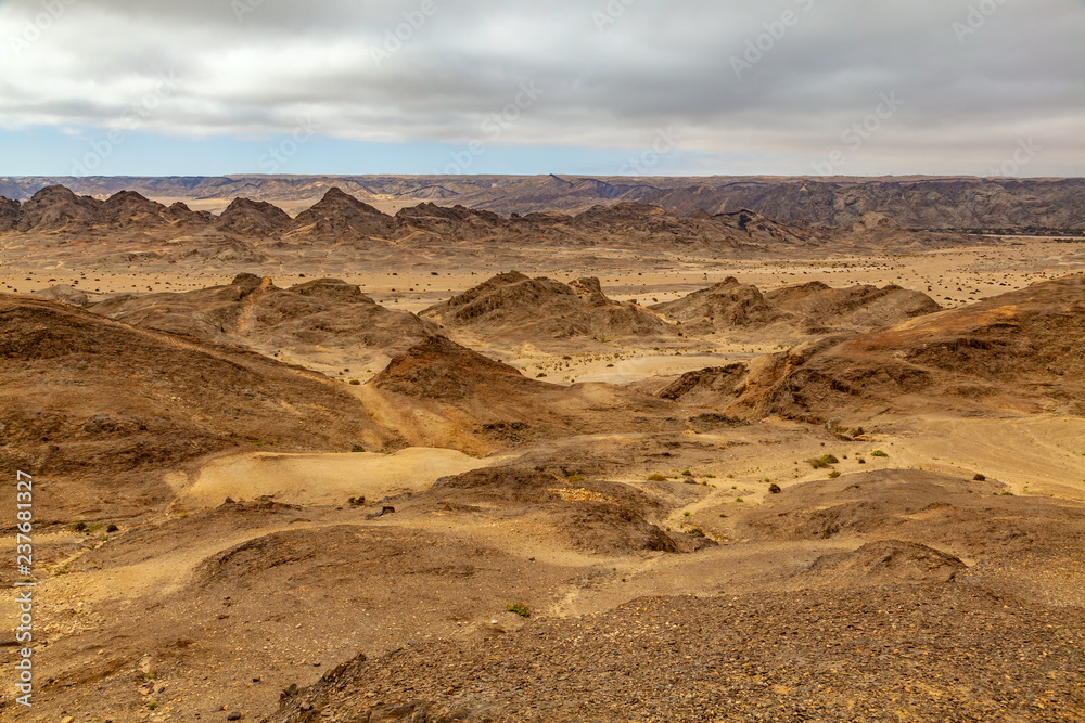 Fototapeta premium Moon Landscape, an area of the Namib Desert on the Namibian Skeleton coast that looks like the moon.