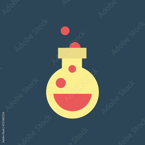Silhouette icon round chemical bottle