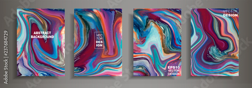 Modern design A4.Abstract marble texture of colored bright liquid paints.Splash of acrylic paints.Used design presentations, print,flyer,business cards,invitations, calendars,sites, packaging,cover.