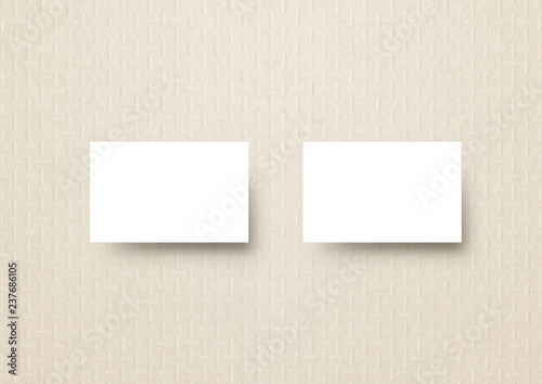 Business card mock-up template pastel neutral sand fashion pattern background