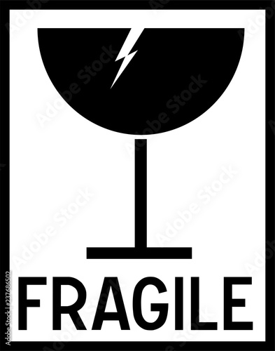 autocollant  unioversel fragile pour l'emballage