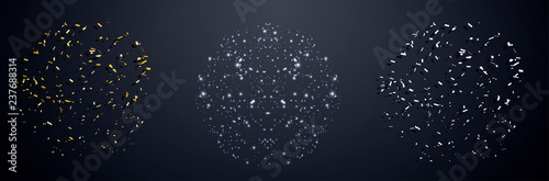 	 Bright colorful vector confetti isolated on black background