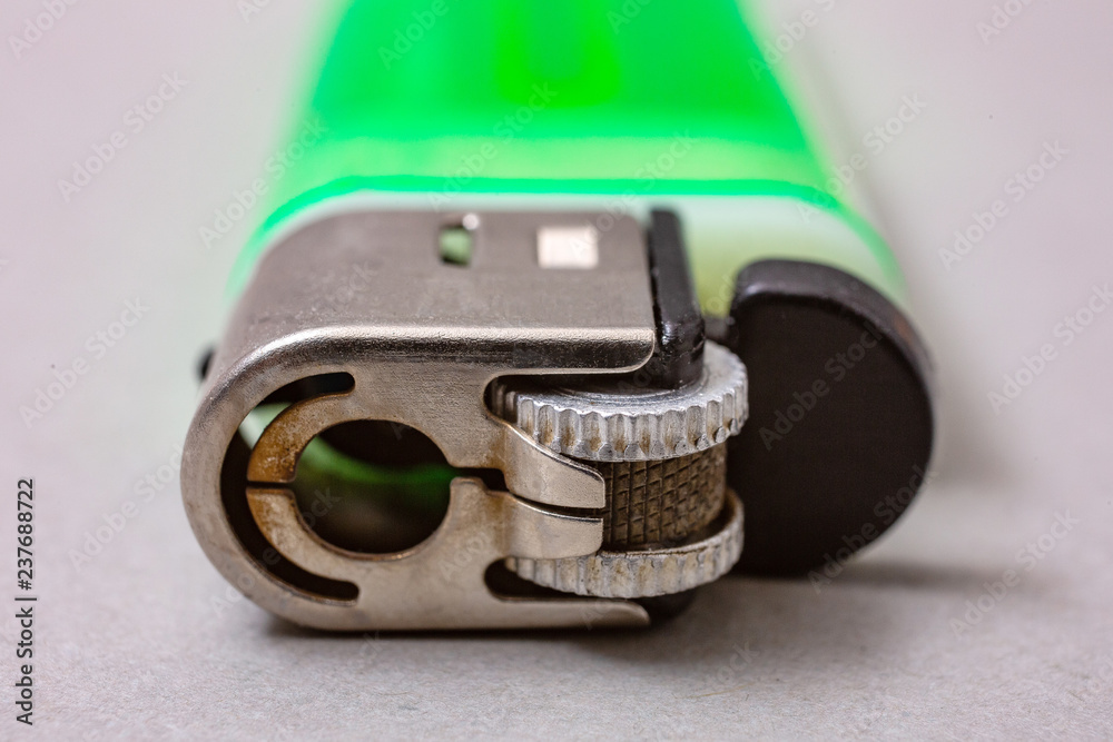 the head of a plastic lighter