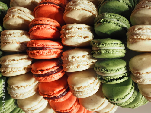 Macaron cookies in France