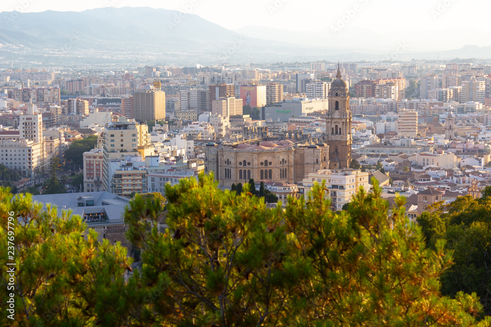 Panorama über Málaga vom Gibralfaro