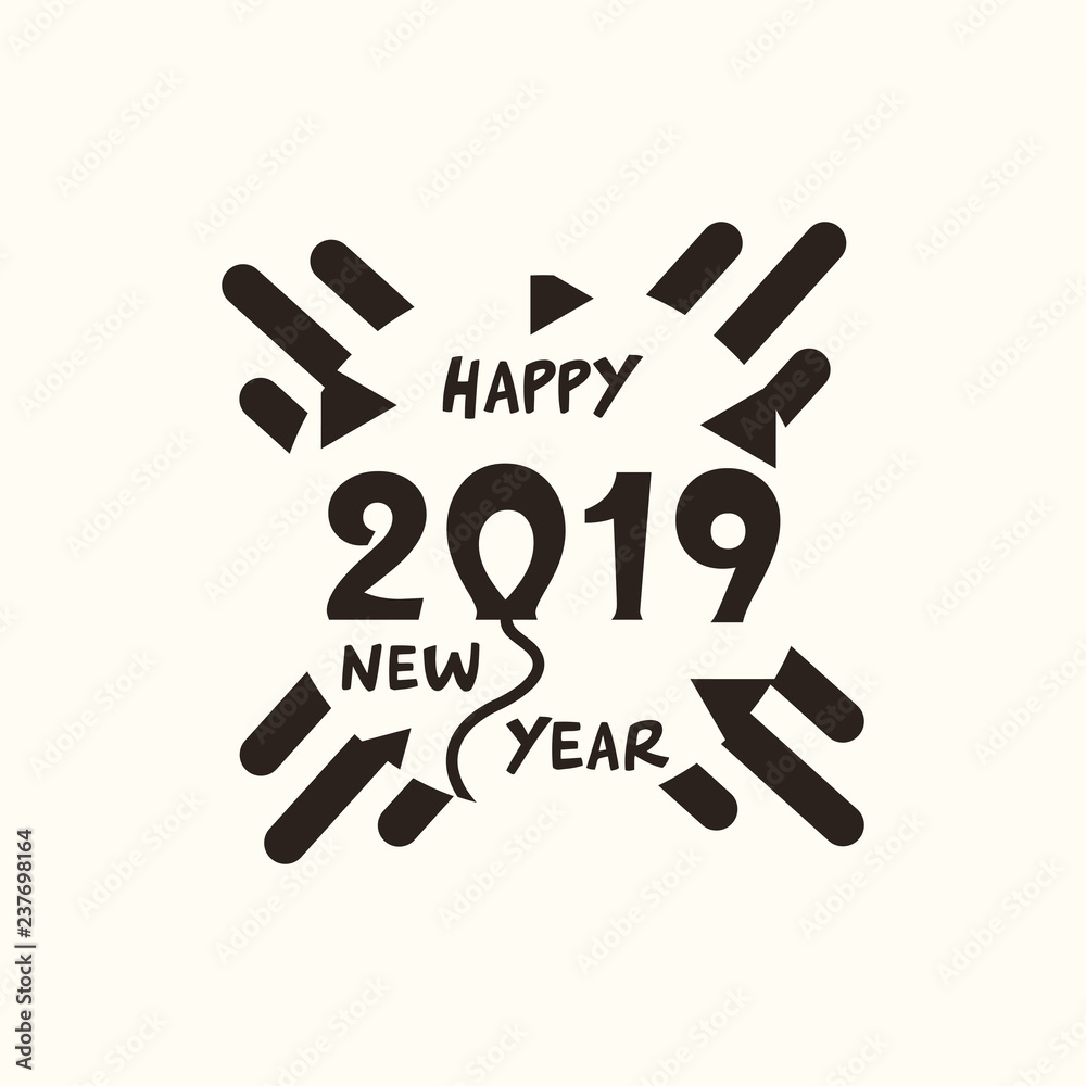 Happy New Year vector ilustration design Happy New Year vector ilustration design