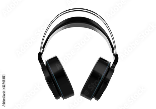 Black headphone mockup