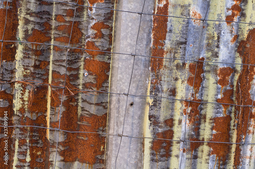 beautiful rusty corrugated metal background