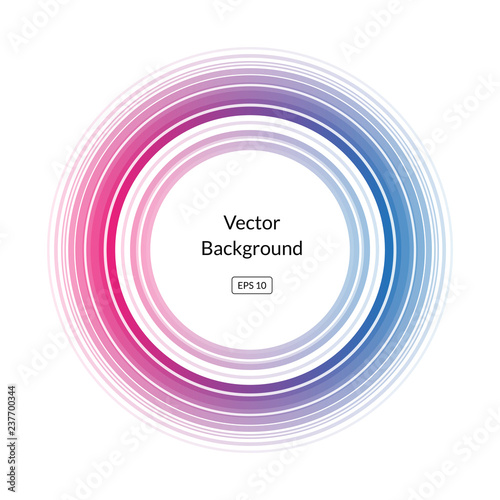 Gradient abstract circle vector background.