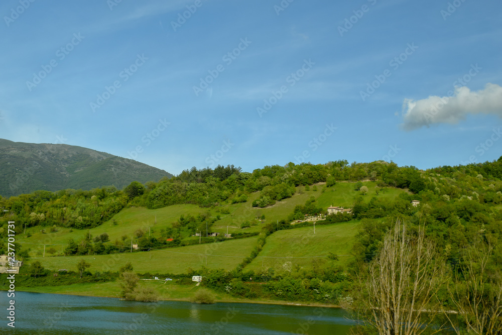 Lago del Turano, Colle di Tora, Province of Rieti, Italy Lago del Turano, Colle di Tora, Province of Rieti, Italy