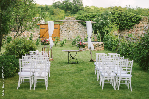 Fotografie place of wedding celebration, open air