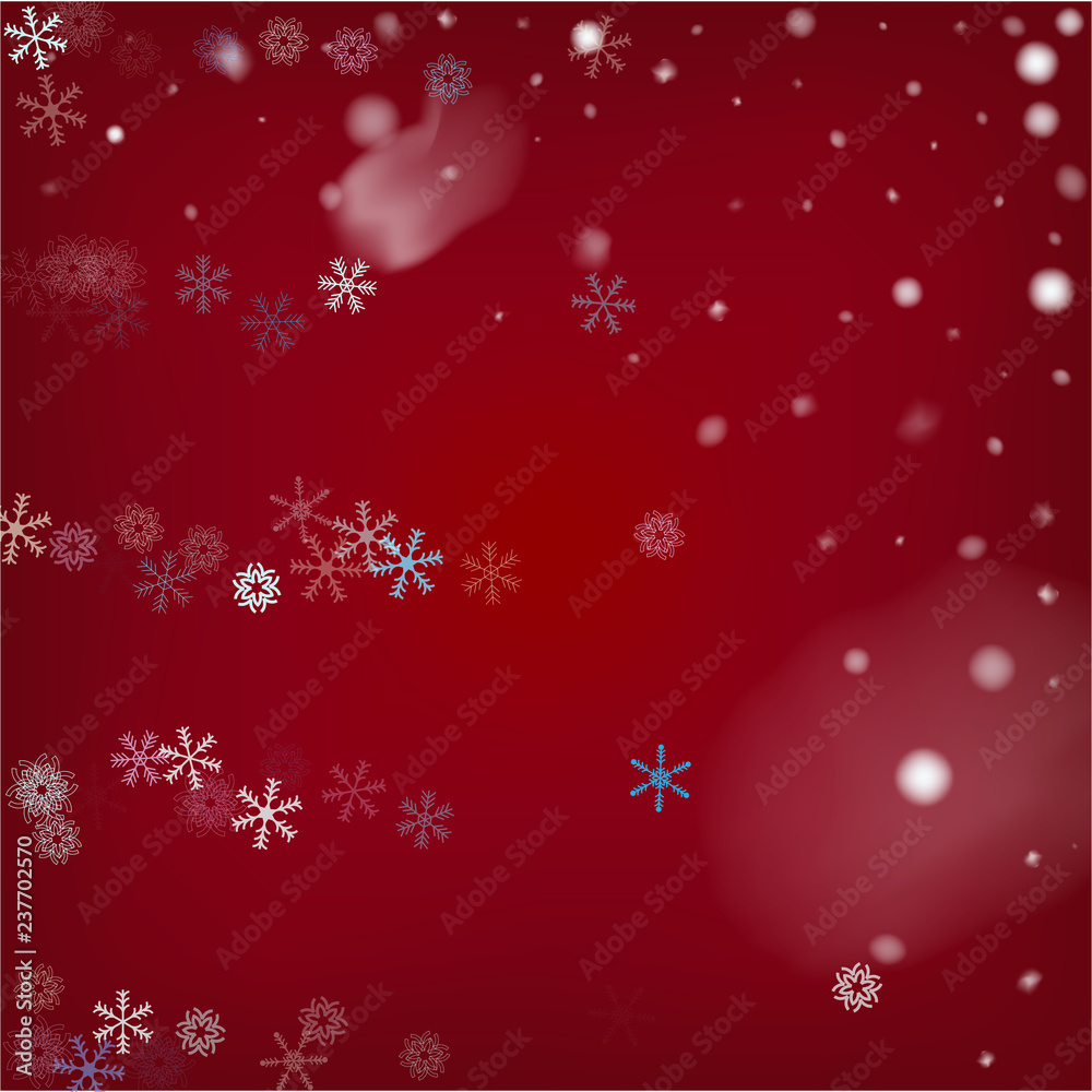 Blue Realistic Vector Snowfall. Christmas, New Year Grunge Holidays Background. Realistic Snowfall Pattern, Falling Snowflakes Overlay. Winter Cold Dots Storm Sky, Frost Effect Silver Ice Square Frame