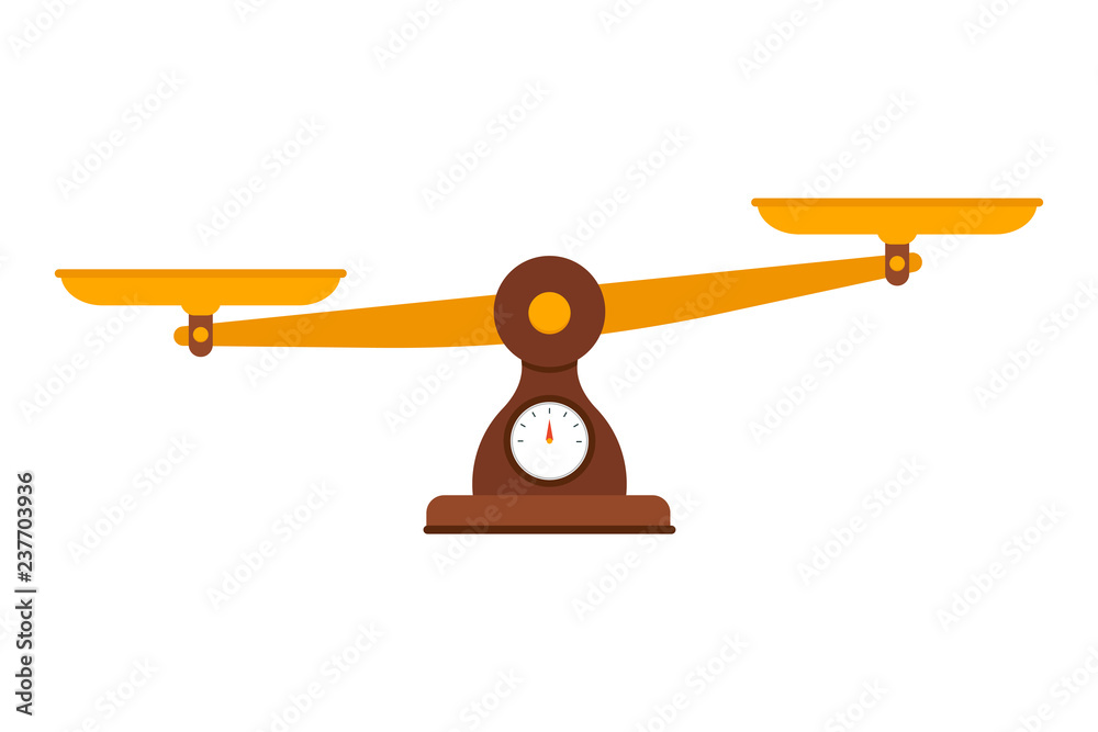 Scales icon. Libra isolated on white background. Vector illustration. Scales icon. Libra isolated on white background. Vector illustration.