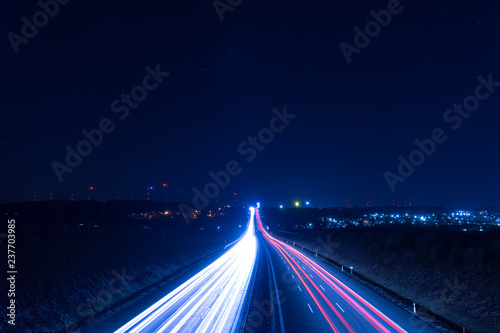 Obraz na płótnie Autobahn A9 (Münchberg) German motorway w salonie