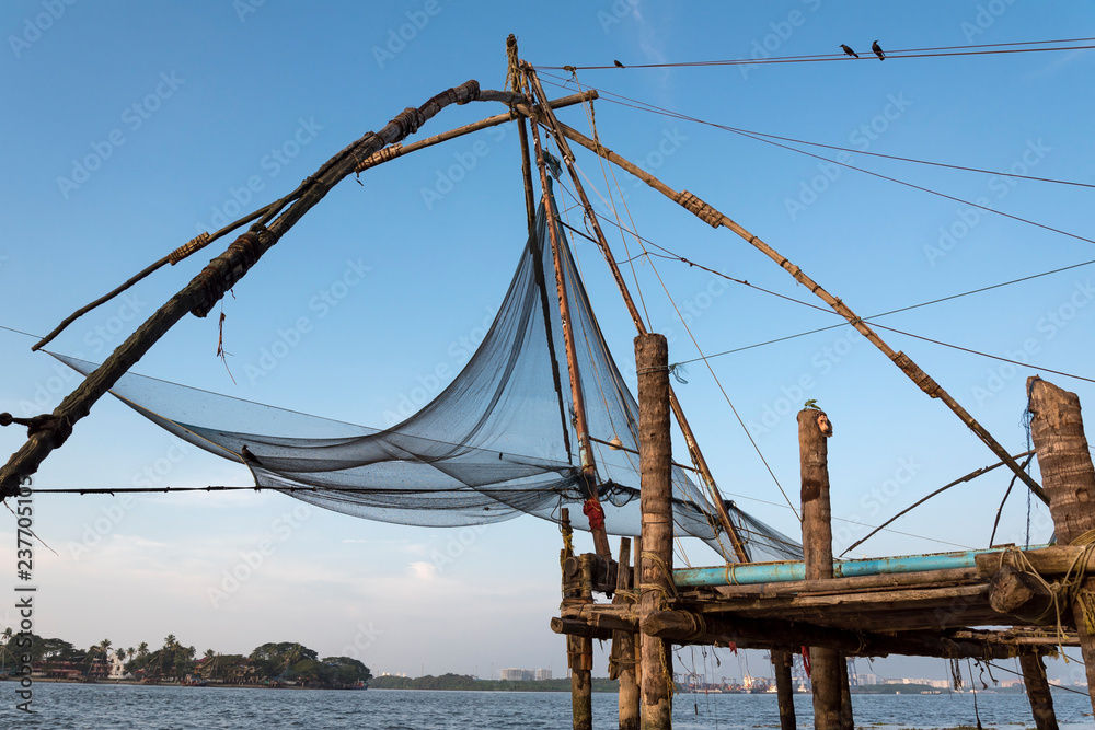 Chinese fishing nets, Fort Kochi, Cochin, India