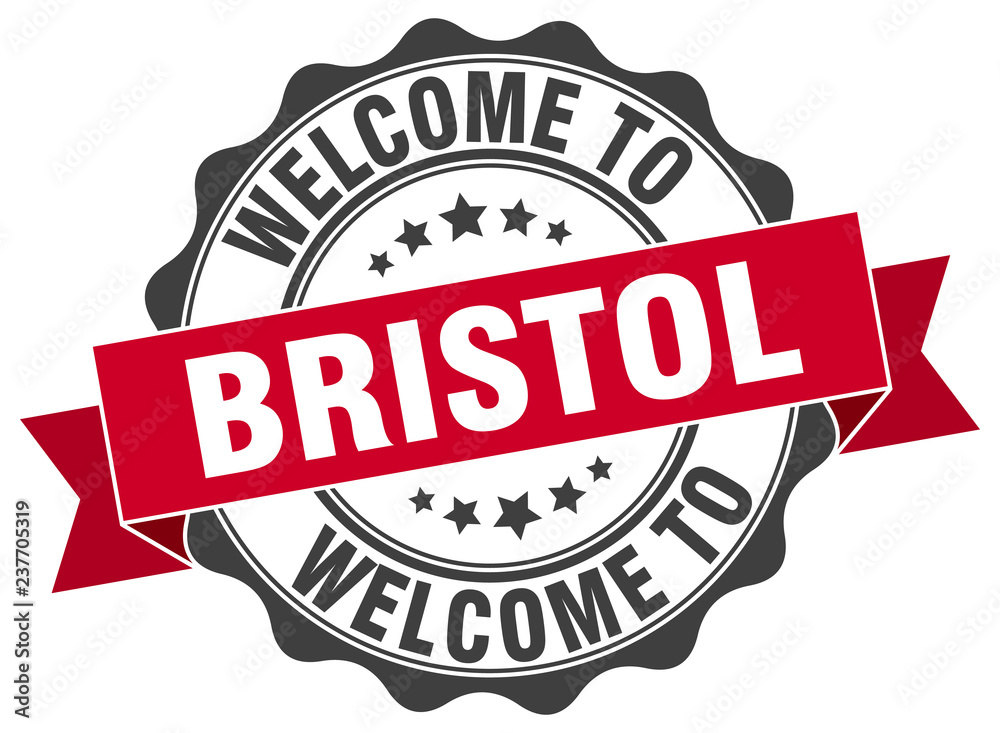 Fototapeta premium Bristol round ribbon seal