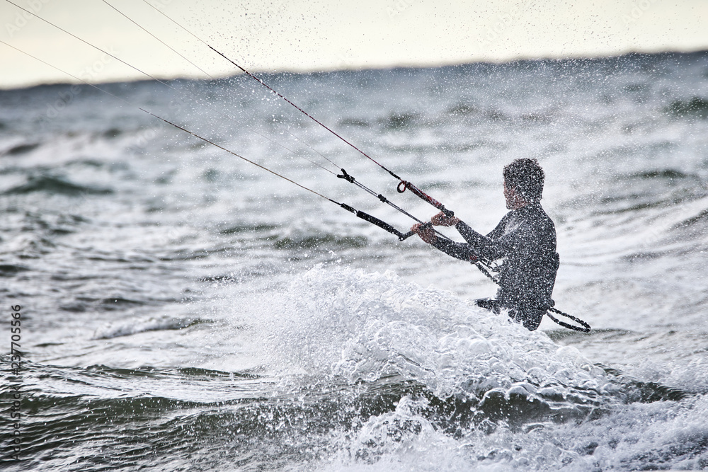 Naklejka premium Kite surf