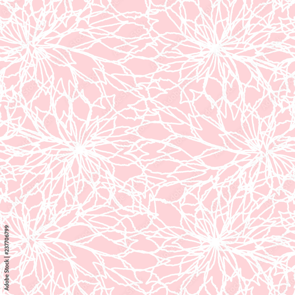Leaves background vector. Hand drawn leaves shapes. Seamless abstract pattern.