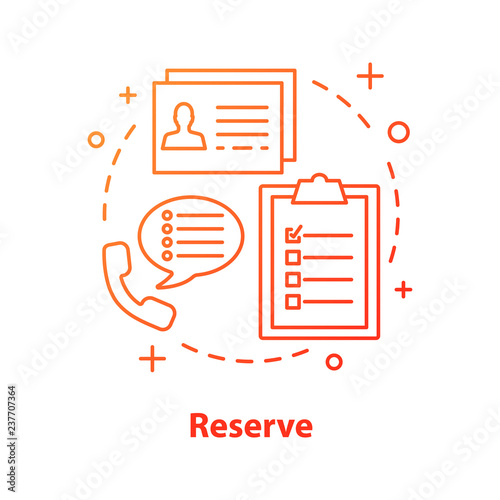 Reserve concept icon