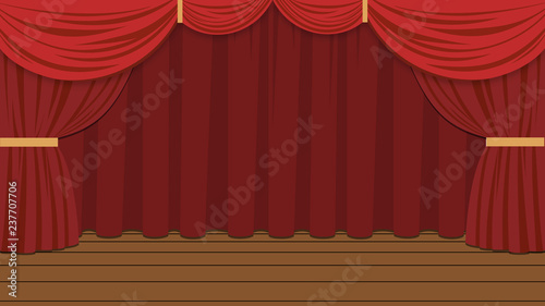 background with red curtain