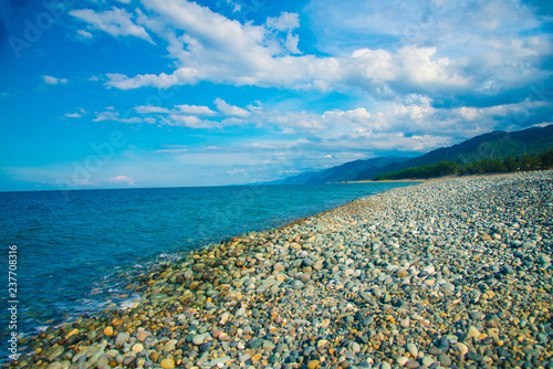 Asahi Hisui Coast in Toyama, Japan. Toyama is a city of Japan located in the Hokuriku district. photo