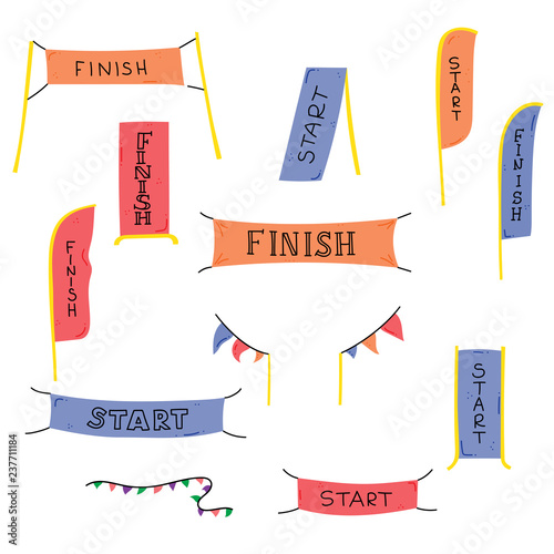 start and finish banner