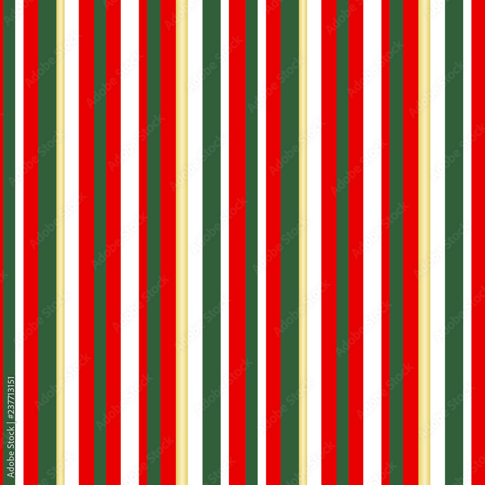 Christmas vector seamless pattern gold, red, white and green different width strips. Striped background for banner, textile, wallpaper, wrapping, cover page, web site, card, carton, typographic print. Christmas vector seamless pattern gold, red, white and green different width strips. Striped background for banner, textile, wallpaper, wrapping, cover page, web site, card, carton, typographic print.