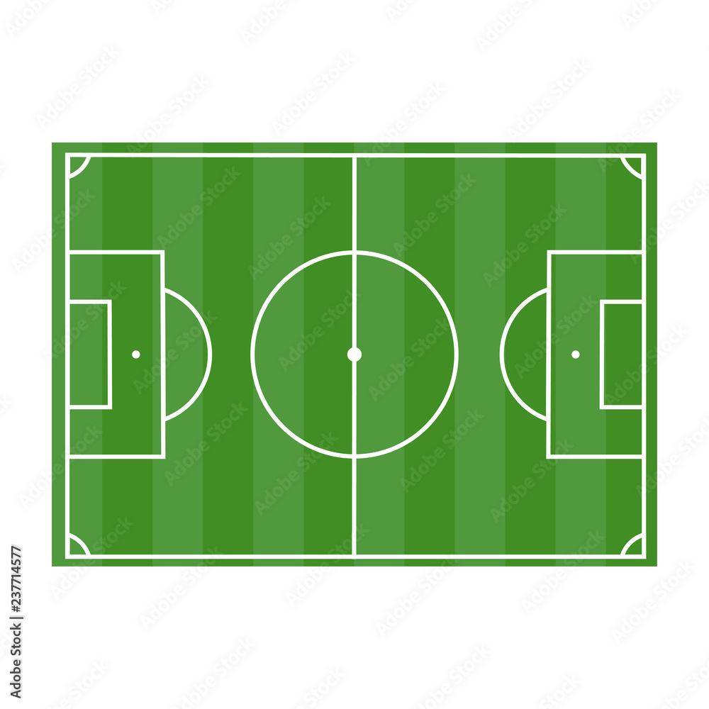 Football stadium with stands and a treadmill, view from the top. Football arena with a grandstand, view from the top. Soccer field with a treadmill. Modern, simple vector illustration. Football stadium with stands and a treadmill, view from the top. Football arena with a grandstand, view from the top. Soccer field with a treadmill. Modern, simple vector illustration.