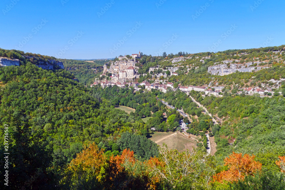 Rocamadour, Lot, France. General view of the village.