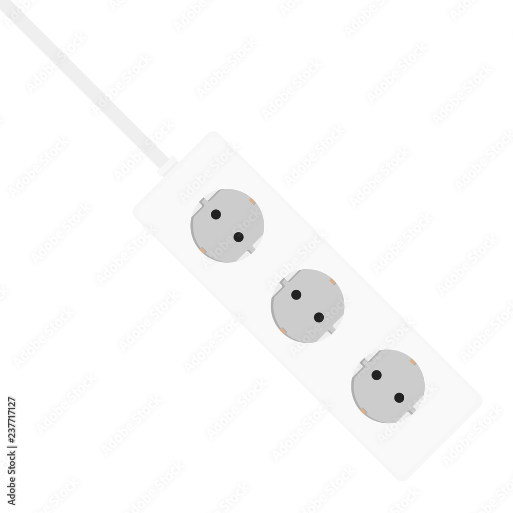 Electric extension cord. Vector illustration. Electric extension cord. Vector illustration.