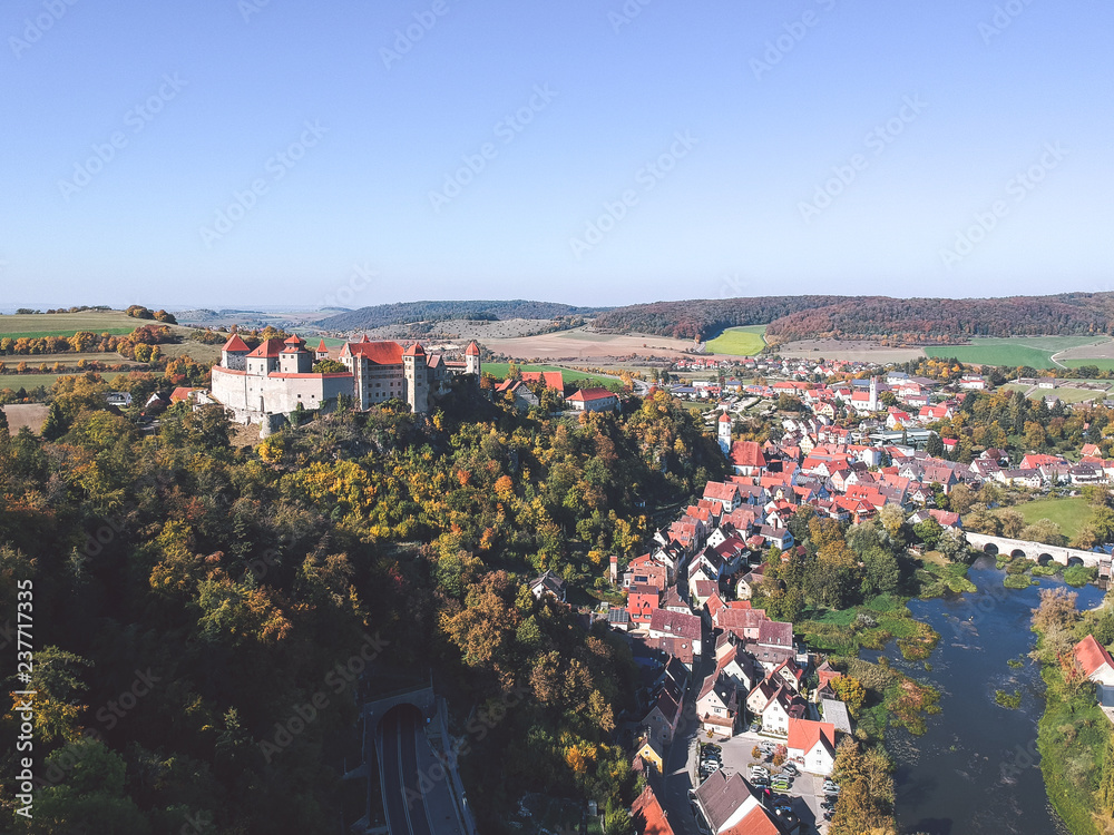 Aerial view of Harburg from above