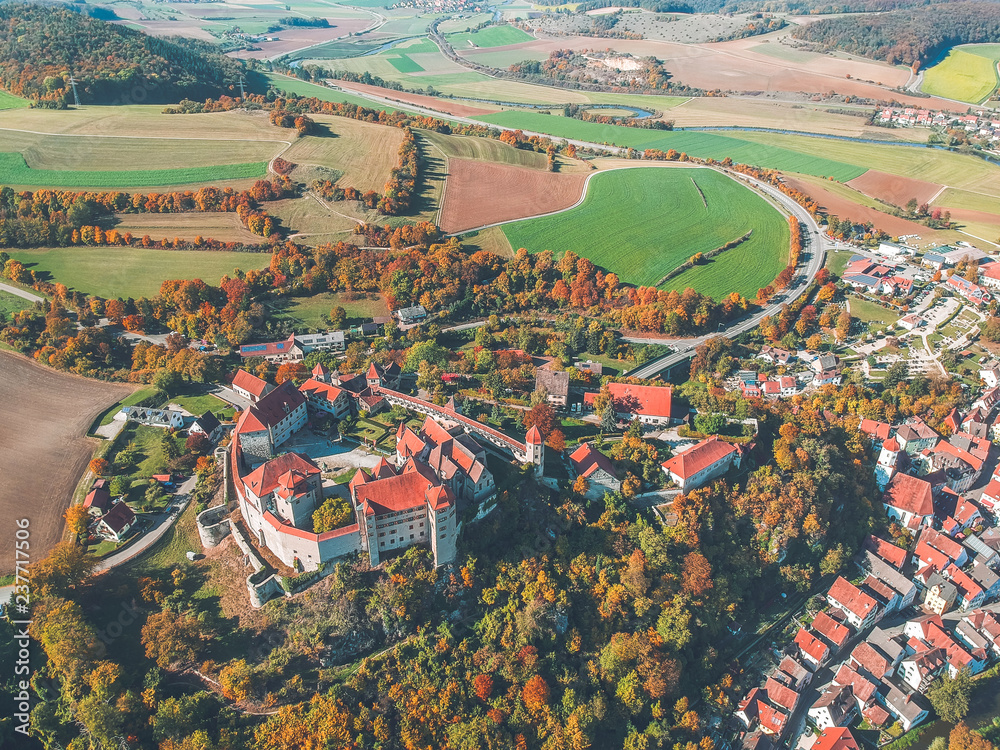Aerial view of Harburg from above