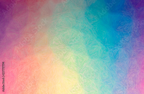 Illustration of abstract Blue, Green And Purple Impasto Horizontal background.