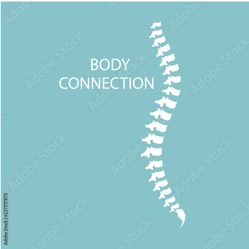 Health Care Abstract Growing Spine Bone - Body Connection Symbol Modern Logo Vector