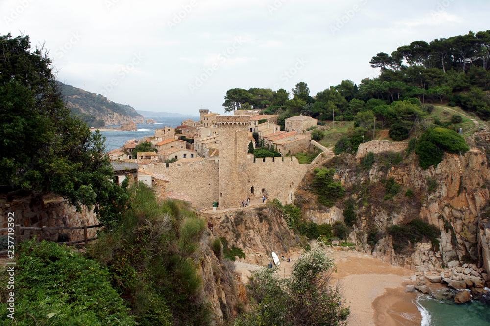 Spain.Costa Brava.Old fortress of Tossa de Mar.