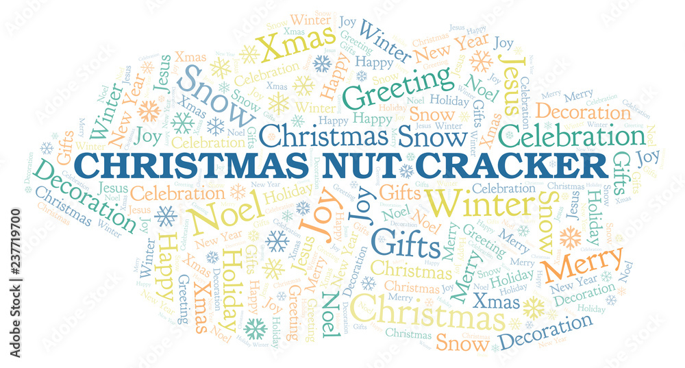 Christmas Nut Cracker word cloud.