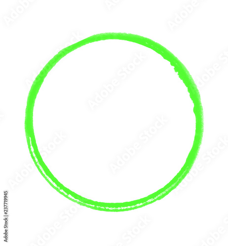 Abdruck Kreis mit gr  ner Farbe
