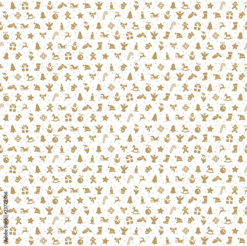 seamless christmas background consists of icons
