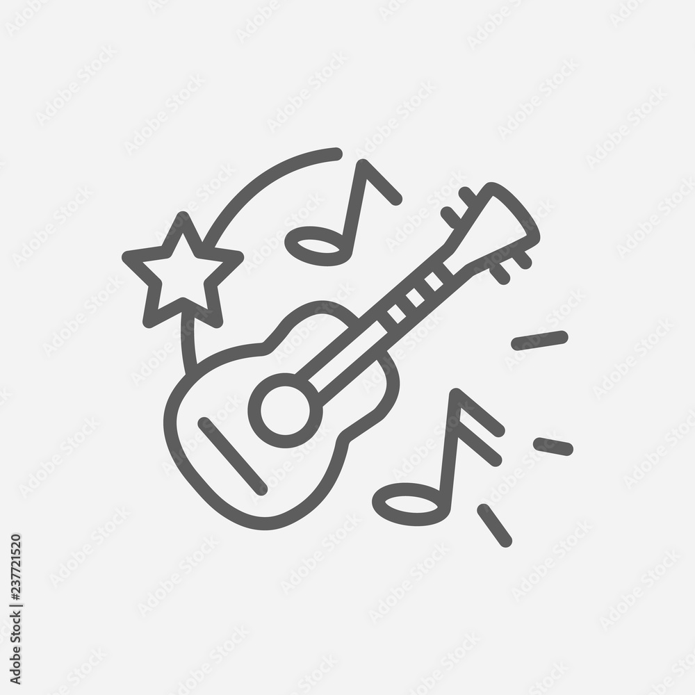 Ukulele icon line symbol. Isolated vector illustration of icon sign concept  for your web site mobile app logo UI design. Stock Vector | Adobe Stock