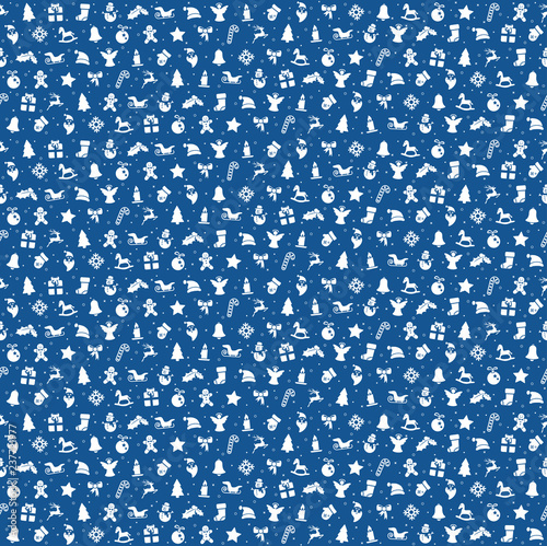 seamless christmas background consists of icons