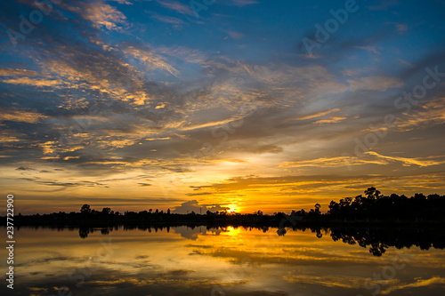 sunset at the lake