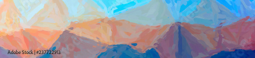 Illustration of abstract Orange And Purple Impressionist Impasto Banner backg...