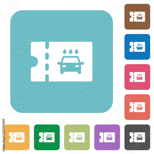 car washer discount coupon rounded square flat icons photo