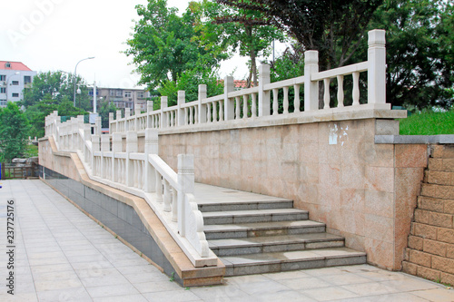 steps and rail in the park