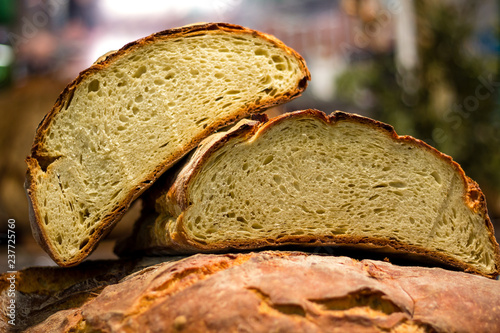 Rustic bread from Puglia is a traditional type of Italian Wood fired baked  bread