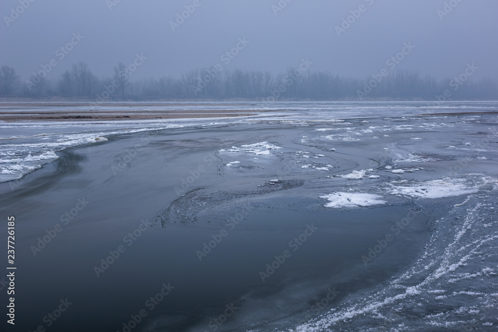 Vistula river on a frosty morning Vistula river on a frosty morning