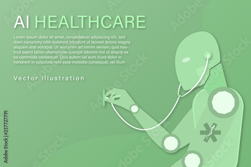 Business and finance. Vector illustration for artificial intelligence, data analysis or medical technology.