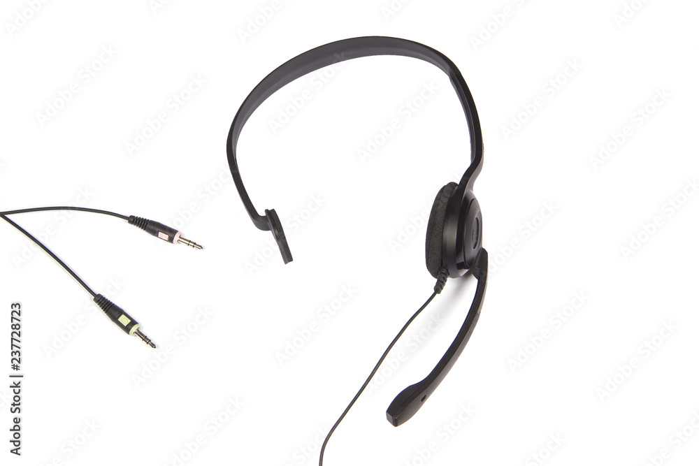 Headset on white background. Headset on white background.